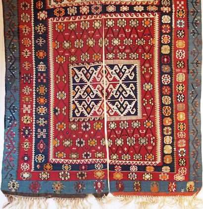 Pair of Central Anatolian Kilim rugs made...