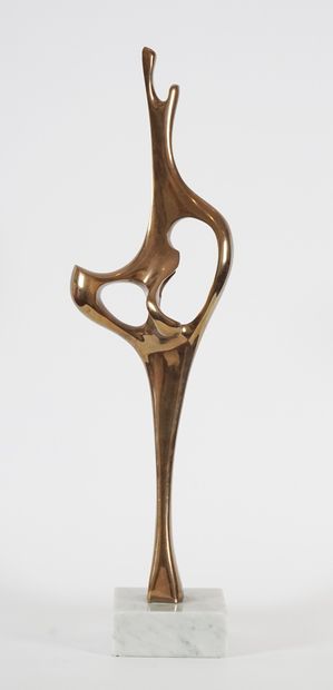  KIEFF, (Grediagia, Antonio dit) (1936-) 
Sans titre 
Bronze à patine dorée 
Signé...