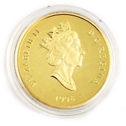 null Une monnaie de 100 dollars Découverte de l'Insuline, Canada 1998, 0,583 d'or,...