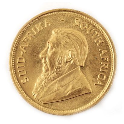 null Une monnaie en or Krugerrand 1983 "Fyngoud 1oz Fine Gold", 33,9g dans un étui...