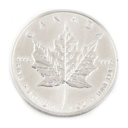 null Une monnaie de 50 dollars du Canada Feuille d'Érable 1988 1oz de Platine pur...