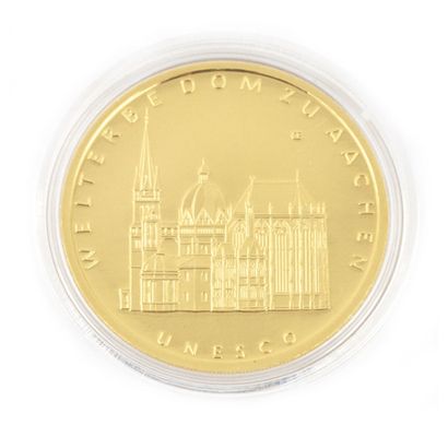 null One 100Euros German UNESCO heritage serie : Aachen Dom, 2012, pur gold coin,...