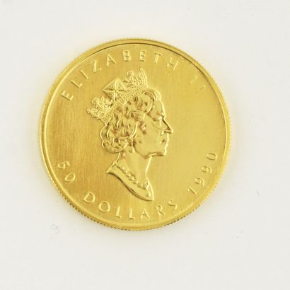 null Une monnaie en or du Canada Feuille d'érable, "Fine Gold 1oz or pur 999" 1979....