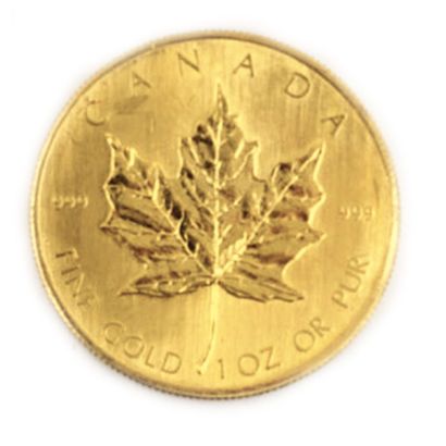 null Une monnaie en or du Canada Feuille d'érable, "Fine Gold 1oz or pur 999" 1980....
