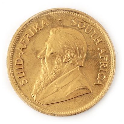 null Une monnaie en or Krugerrand 1983 "Fyngoud 1oz Fine Gold", 33,9g dans un étui...