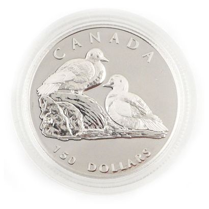 null One coin of 150$ Two Harlequin Ducks from canada, 2001, .9995 Platinum, 15,55g,...