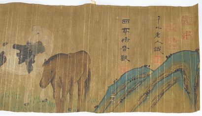 null PRINT

Print on paper, depicting horses near mountain peaks.

Dimensions : 65x10.5...