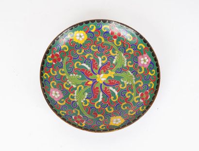 null CUP

A Chinese cup in cloisonné enamels decorated with lotus and foliage. The...