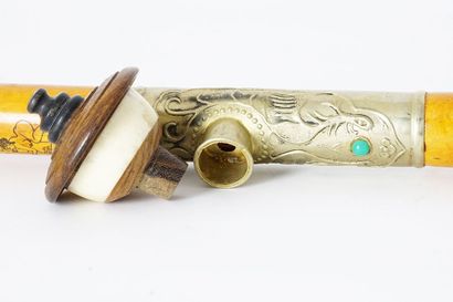 null IVORY

An ivory opium pipe with incised decoration of erotic scenes, dating...