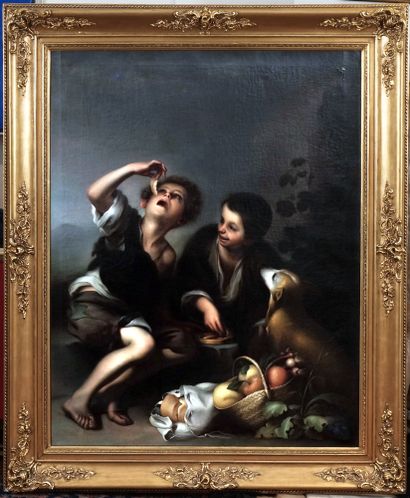 null ÉCOLE CANADIENNE XIXe

D'Après Bartolomé Esteban MURILLO (1618-1682)

Enfants...