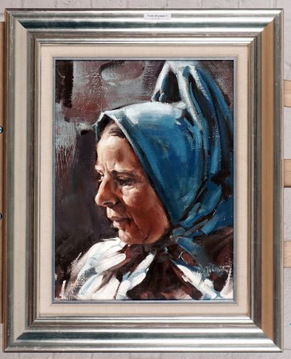 null MACGRATH, Clarence (1938-2007)

Woman with blue scarf

Oil on board

Signed...