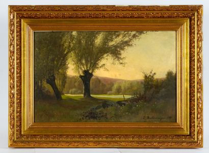 null DALLEMAGNE, Léon (1837-1907)

Landscape

Oil on board

Signed and dated on the...