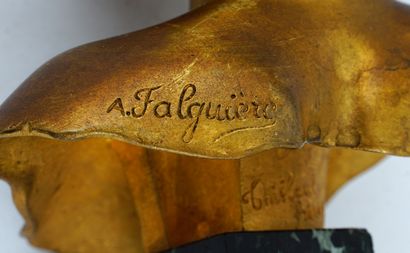 null FALGUIERE, Alexandre (1831-1900)

Buste de Diane

Bronze à patine dorée sur...