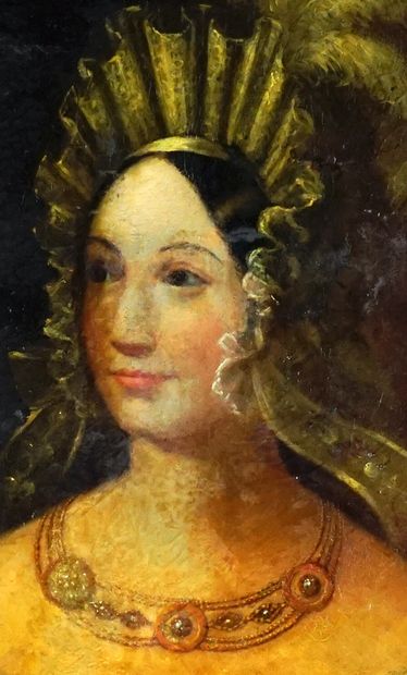  ÉCOLE EUROPÉENNE XVIIIe 
Portrait d'une noble dame 
Huile sur toile 
 
Provenance:...