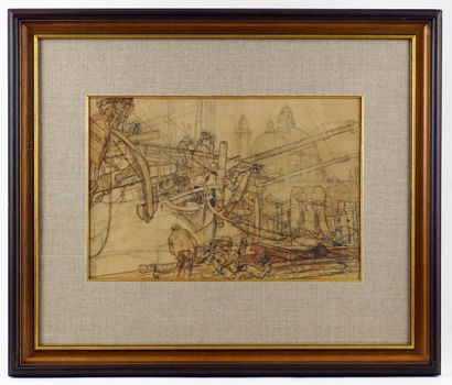 null BRANGWYN, Frank (1867-1956) 

"Venice" 

Lithograph

Signed, dated and titled...