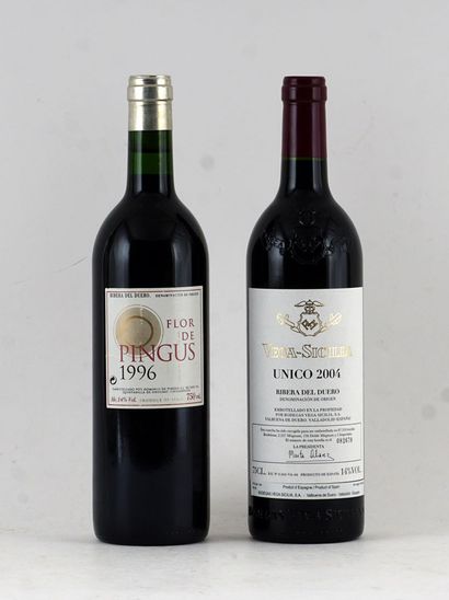 null Flor de Pingus 1996 Vega Sicilio Unico 2004 - 2 bouteilles