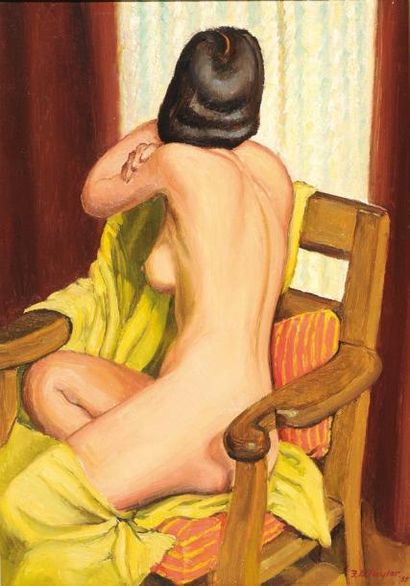 TAYLOR, Frederick Bourchier (1906- 1987) "Nude" Huile sur panneau Signée et datée...