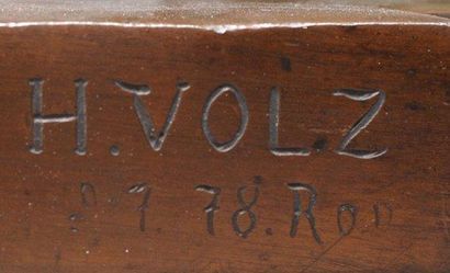 VOLZ., H. (Actif XIXe) La mort de Cléopâtre Bronze Signé sur la base: H. VOLZ Étampe...