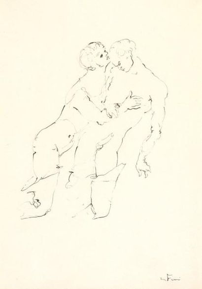 FINI, Leonor (1908-1996) "L'Amour" Encre sur papier Signée en bas à droite: Fini...