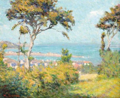 BEAU, Henri (1863-1949) Paysage de Provence Huile sur toile Signée en bas à gauche:...