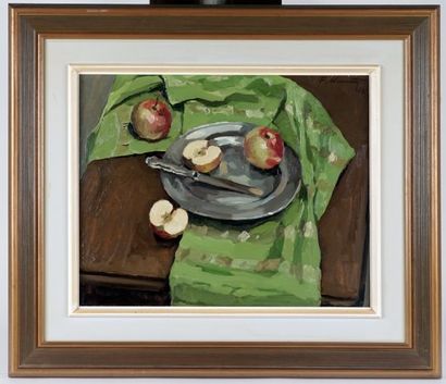 null NEMETH, Frank (1919-)

"Still Life with Apples"

Huile sur isorel

Signée et...