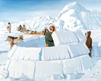 null FERNANDEZ, Amneris (1950-)

Fabrication d'un igloo

Huile sur toile

Signée...