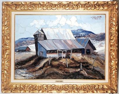 null STEFANOFF, CHRISTO (1898-1966)

"Farm in Val-David"

Oil on canvas

Signed and...