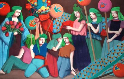 null SCOTT, Louise (1936-2007)

"The parade"

Oil on canvas

Signed on the lower...