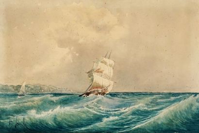 null JEANOLLE (active late 19th c., early 20th c.)

At Sea

Watercolour

Signed on...
