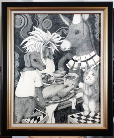 null SCOTT, Louise (1936-2007)

"The musicians of Bremen (1984)"

Crayon graphite

Signé...