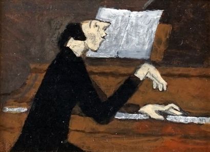 null MAYEROVITCH, Harry (1910-2004)

"The Pianist"

Huile sur isorel

Titrée au dos...