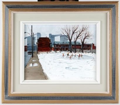 null TOMALTY, Terry (1935-)

"Sucre Redpath, Skateres"

Oil on masonite

Signed and...