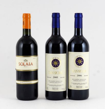 null Sassicaia 2006, 2008 Solaia 2006 - 3 bouteilles