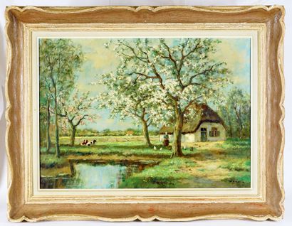 null HENDRIKS, Willem (1888-1966)

Pastoral

Oil on canvas

Signed on the lower right:...