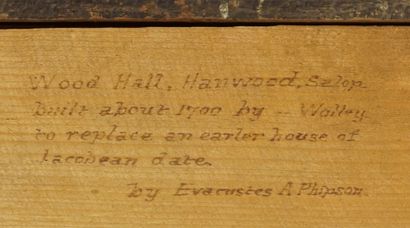 null PHIPSON, Edward Arthur Evacustes (1854-1931)

"Wood Hall, Hanwood, Salop, 1913"...