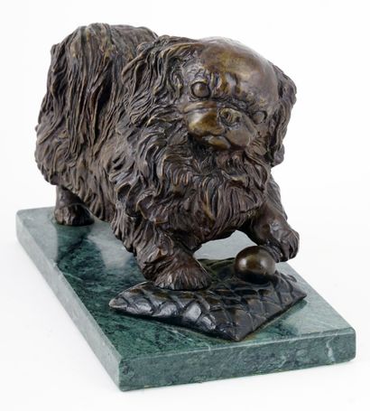 null FOURNIER, Audrey (1941-2010)

Pekinese

Bronze with bronw patina and green marble...