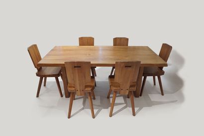 CHAPO, Pierre (1927-1987) 

Table et 6 chaises.

Table...