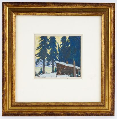 null GAGNON, Clarence Alphonse (1881-1942)

Log cabin, winter

Gouache on paper

Signée...