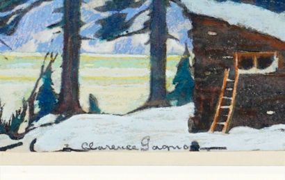 null GAGNON, Clarence Alphonse (1881-1942)

Log cabin, winter

Gouache on paper

Signée...