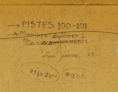 null FRERE JEROME (Paradis, Jérôme, dit) (1902-1994)

"Pistes 100-101, Maniacs Diplomés"

Acrylique...