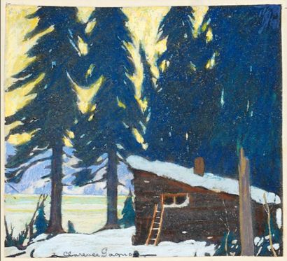 null GAGNON, Clarence Alphonse (1881-1942)

Log cabin, winter

Gouache on paper

Signée...