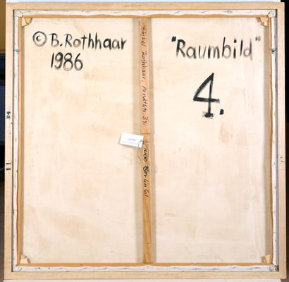 null ROTHHAAR, Bärbel (1957-)

"Raumbild 4"

Huile sur toile

Signée, datée et titrée...