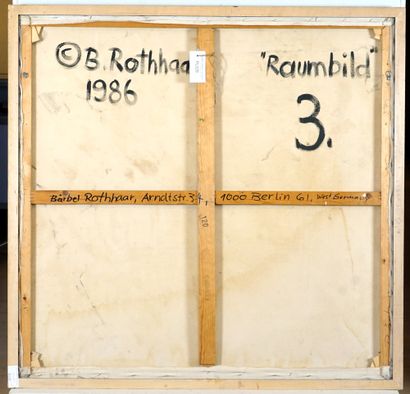 null ROTHHAAR, Bärbel (1957-)

"Raumbild 3"

Huile sur toile

Signée, datée et titrée...