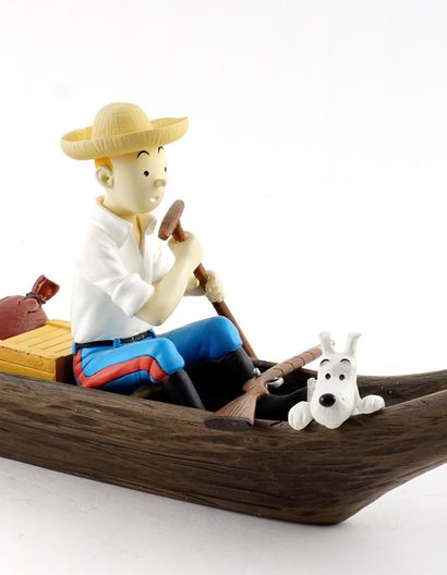 null HERGÉ / MOULINSART 

Figurine de collection Tintin 

La pirogue (2004) de la...