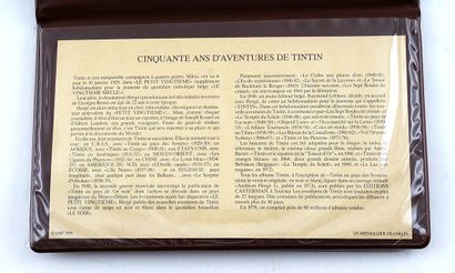 null ENVELOPPE TIMBRE-MÉDAILLE 

50ÈME ANNIVERSAIRE DE TINTIN 

Pochette plastifiée...