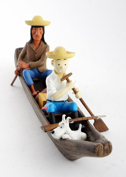 null HERGÉ / MOULINSART 

Figurine de collection Tintin 

La pirogue (2004) de la...