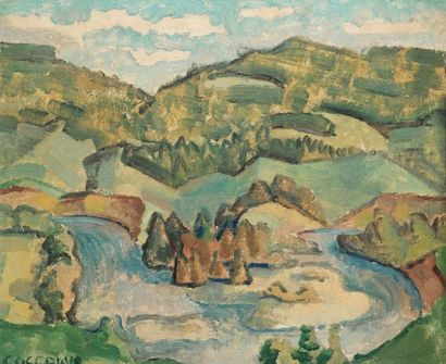 COSGROVE, Stanley Morel ARCA (1911-22) "Paysage" Huile sur panneau signée en bas...