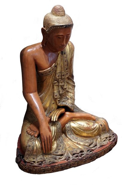 null BOUDDHA / BUDDHA

Bouddha assis de Birmanie, XIXe siècle. 



107 x 83 cm -...