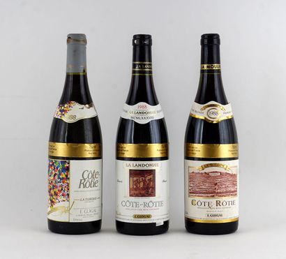 null Côte-Rôtie La Landonne, La Mouline La Turque 1988, E. Guigal - 3 bouteilles