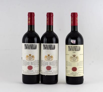 null Tignanello 1982 1983 - 3 bouteilles